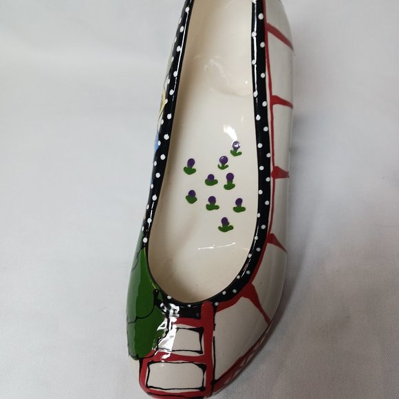 Vintage Robin Sterling Ceramic High Heel Pump Shoe - Picture 5 of 7
